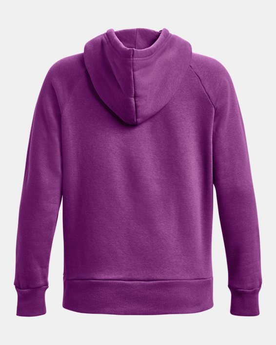 UA Rival Fleece-Hoodie mit großem Logo für Damen, Purple, pdpMainDesktop image number 5